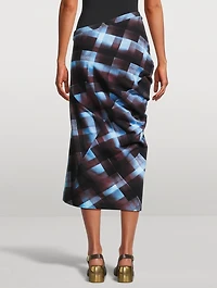 Harens Asymmetric Jersey Midi Skirt
