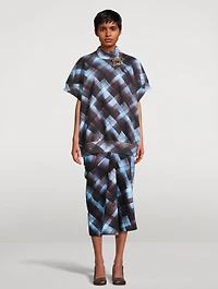 Harens Asymmetric Jersey Midi Skirt