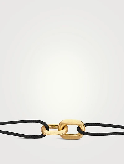 Men's Unity 14K Gold And Cord Bracelet