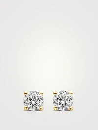 18K Gold Stud Earrings