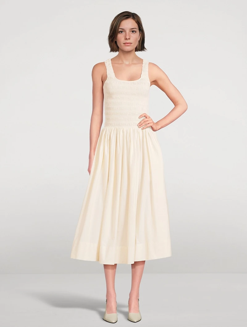 Alessia Smocked Midi Dress
