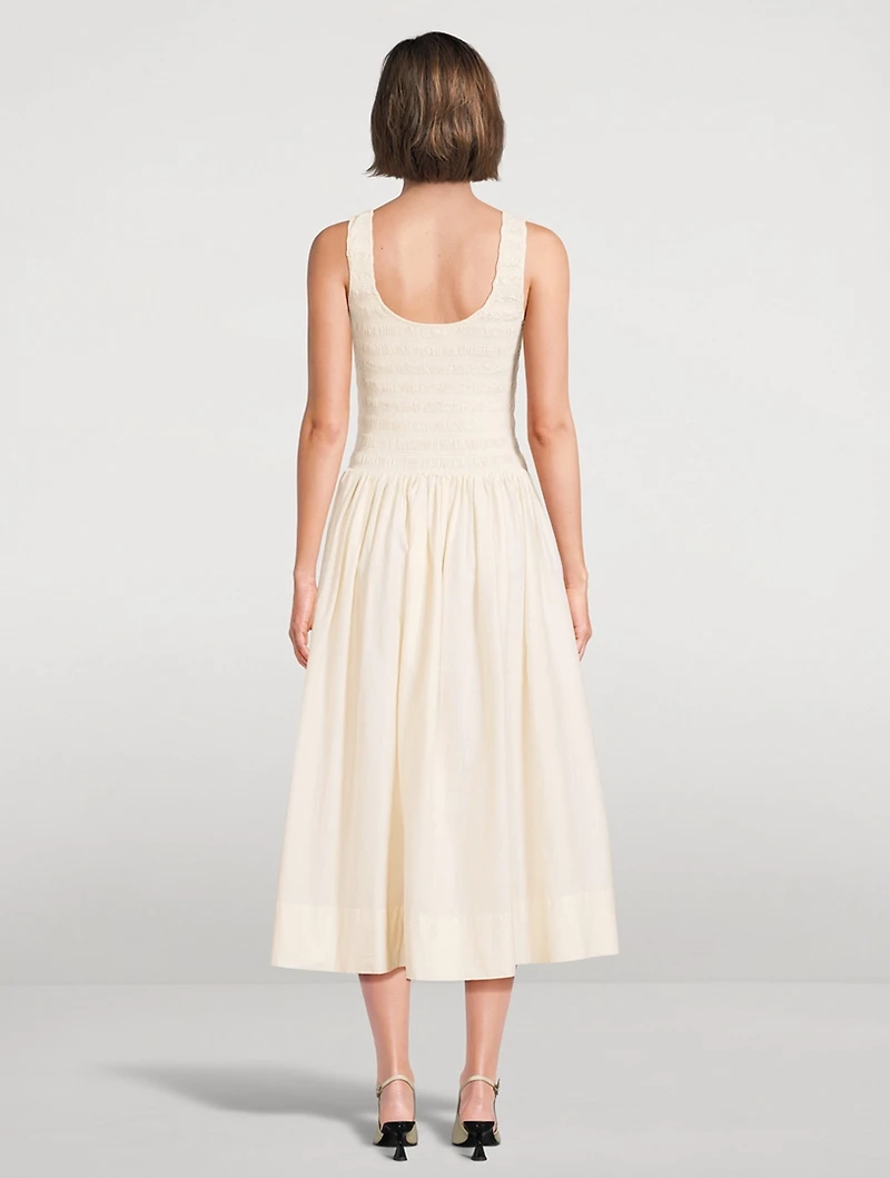 Alessia Smocked Midi Dress