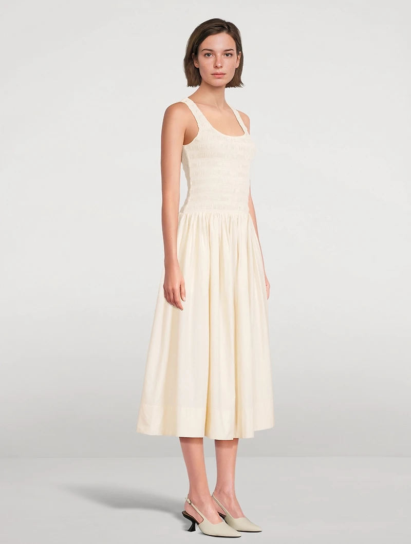 Alessia Smocked Midi Dress