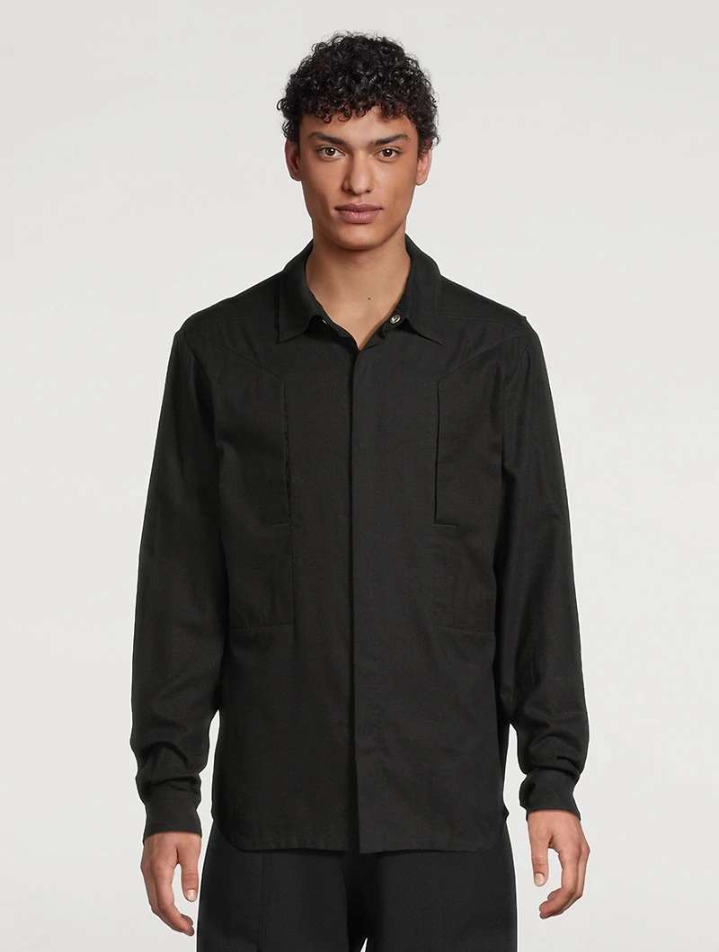 Fogpocket Cotton And Wool Shirt