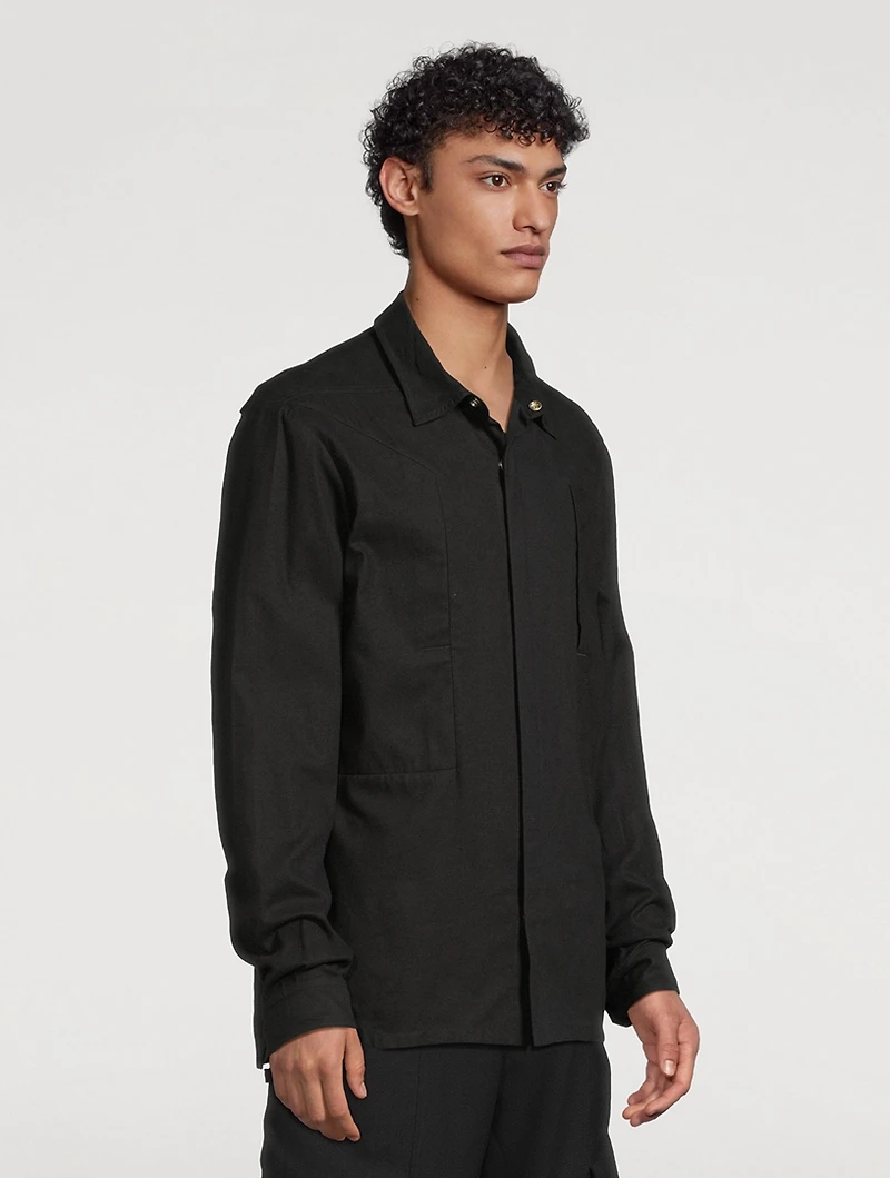 Fogpocket Cotton And Wool Shirt