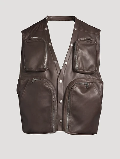 Concordians Leather Cargo Vest