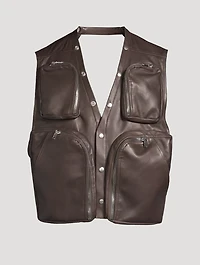 Concordians Leather Cargo Vest