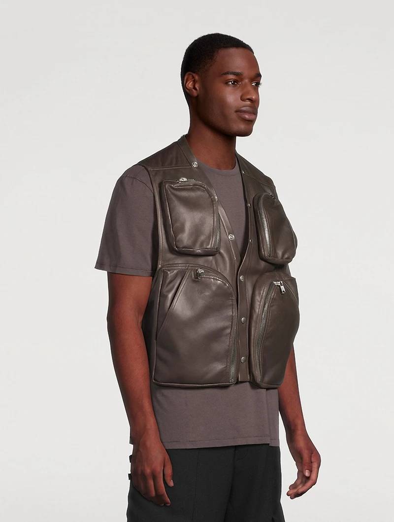 Concordians Leather Cargo Vest