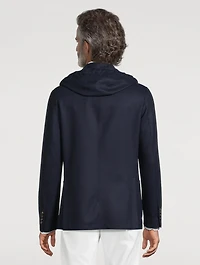 Wool Flannel Hooded Jacket