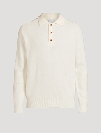 Wool And Cashmere Polo Sweater
