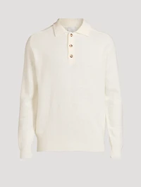 Wool And Cashmere Polo Sweater