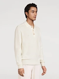 Wool And Cashmere Polo Sweater