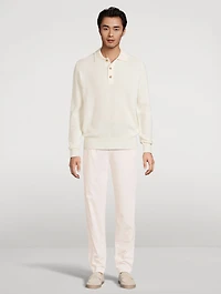 Wool And Cashmere Polo Sweater