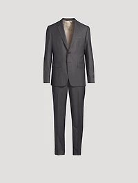 Wool Pinstripe Two-Piece Suit