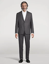Wool Pinstripe Two-Piece Suit