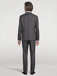 Wool Pinstripe Two-Piece Suit