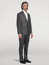 Wool Pinstripe Two-Piece Suit
