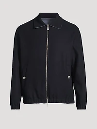 Wool Zip Bomber Jacket