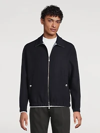 Wool Zip Bomber Jacket