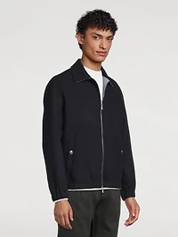 Wool Zip Bomber Jacket