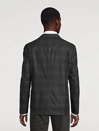 Wool-Blend Jacket Check Print