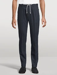 Chalk Stripe Jogger Pants
