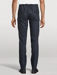 Chalk Stripe Jogger Pants