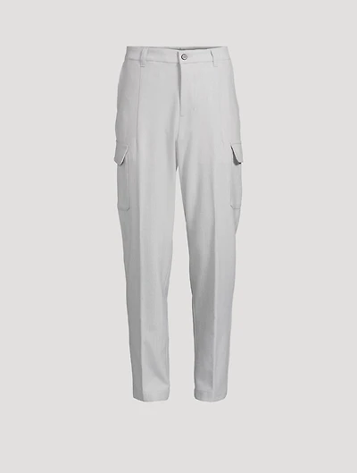 Wool-Blend Stretch Cargo Pants