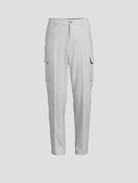 Wool-Blend Stretch Cargo Pants