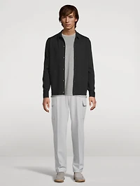 Wool-Blend Stretch Cargo Pants