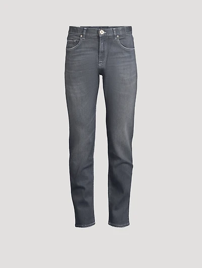 Washed Stretch Slim-Fit Jeans