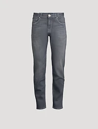Washed Stretch Slim-Fit Jeans