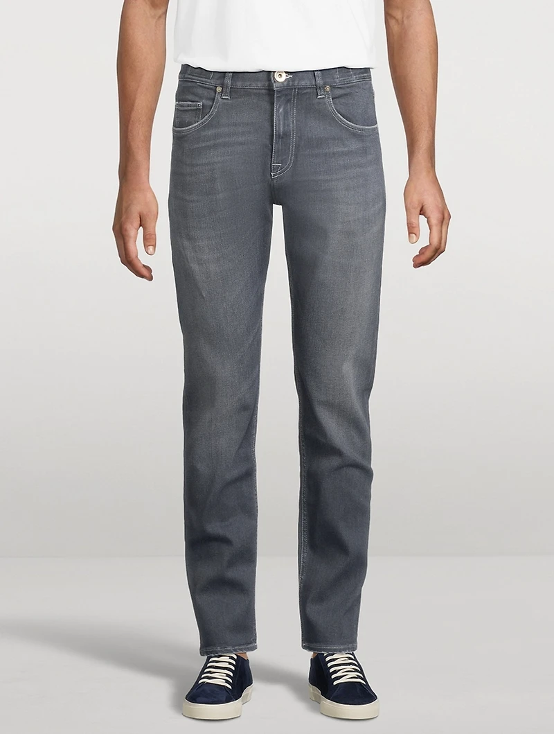 Washed Stretch Slim-Fit Jeans