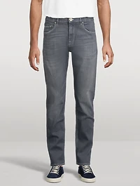 Washed Stretch Slim-Fit Jeans