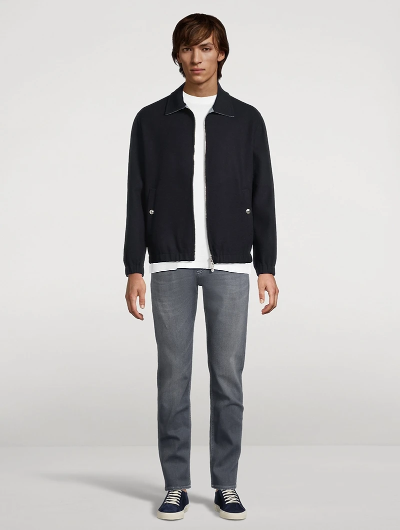Washed Stretch Slim-Fit Jeans