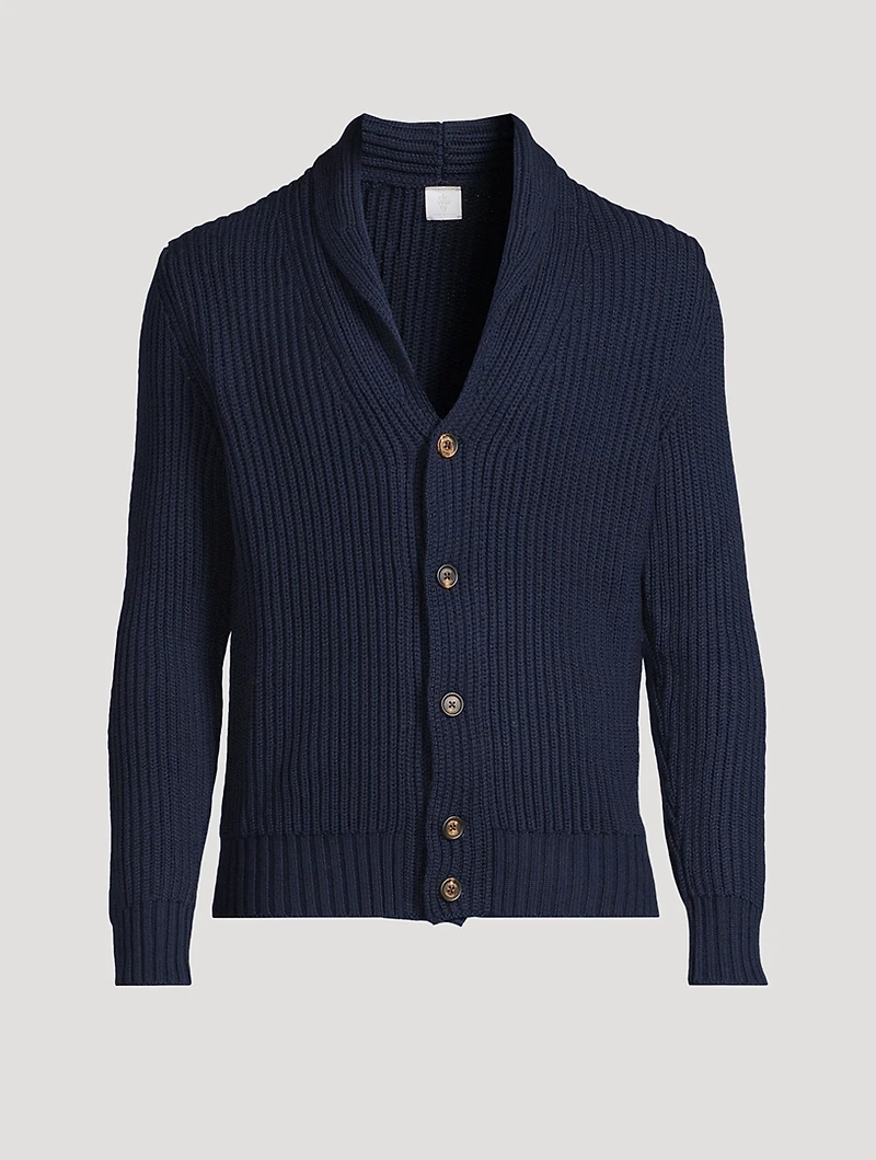 Wool Ribbed Cardigan