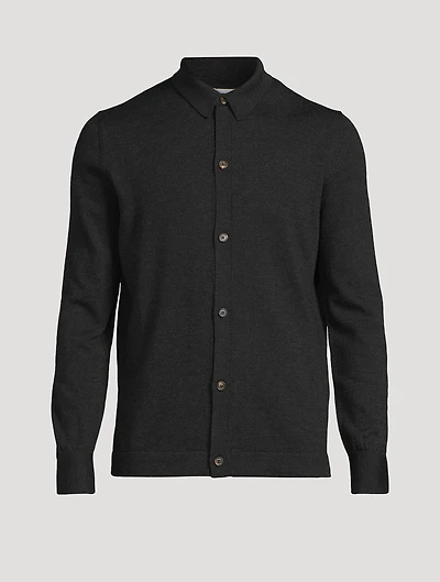 Wool Shirt Cardigan