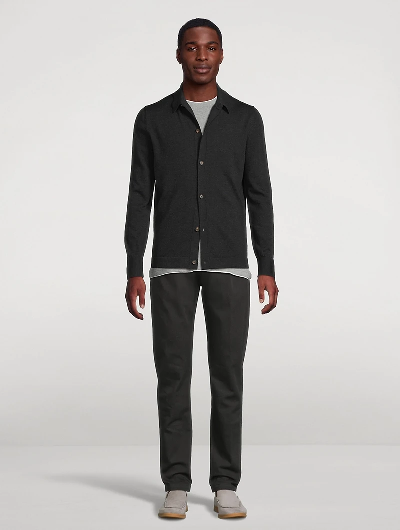 Wool Shirt Cardigan