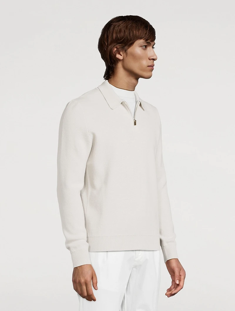 Wool Polo Sweater