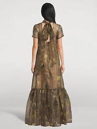 Calluna Organza Maxi Dress Floral Print
