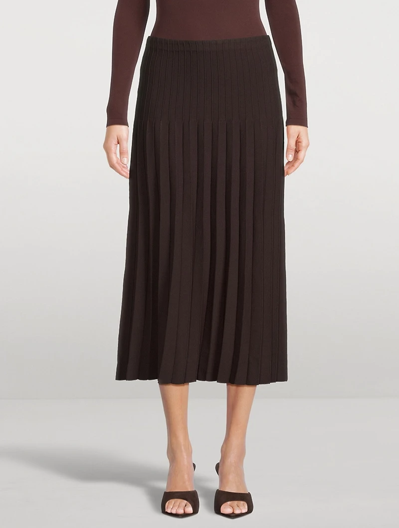 Lena Pleated Midi Skirt