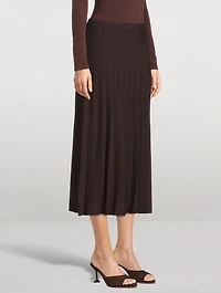 Lena Pleated Midi Skirt