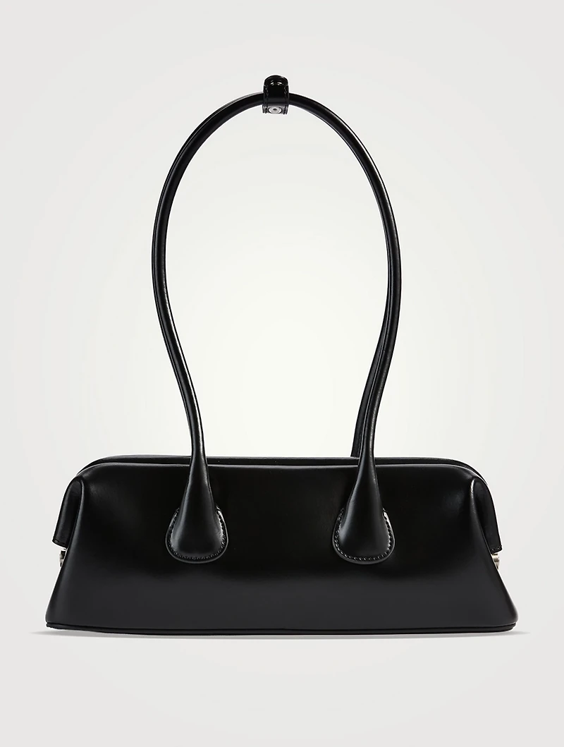 Mini Boat East-West Leather Satchel