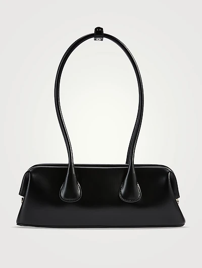 Mini Boat East-West Leather Satchel