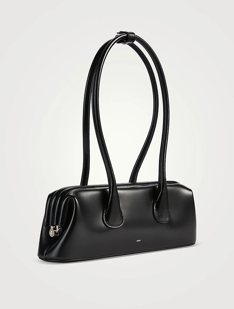 Mini Boat East-West Leather Satchel