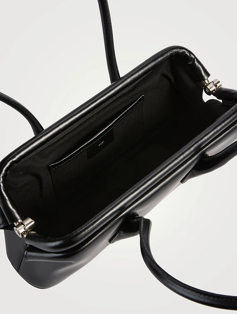 Mini Boat East-West Leather Satchel