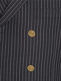 High Twist Wool Sportcoat Pinstripe Print