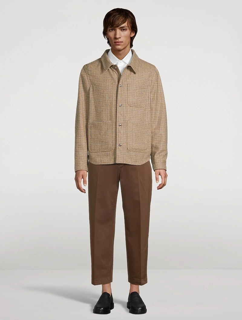 Check Tweed Utility Jacket