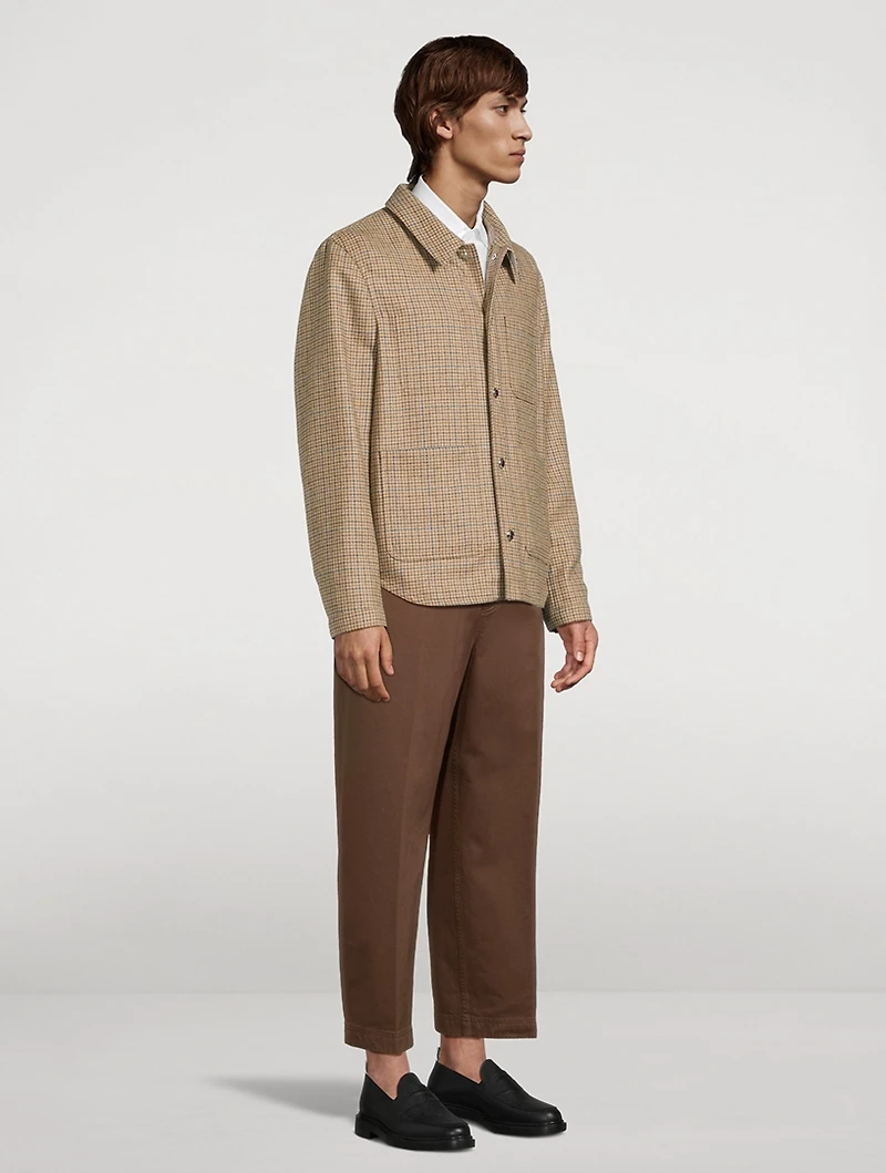 Check Tweed Utility Jacket