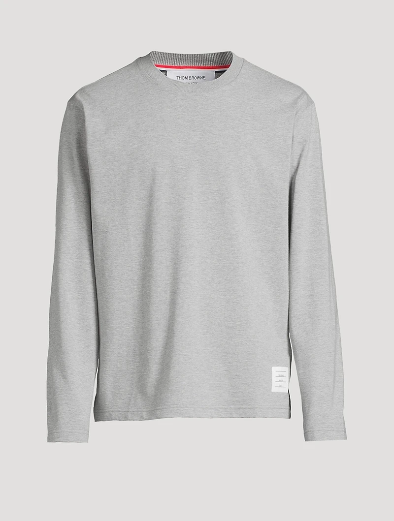 Cotton Long-Sleeve Oversized T-Shirt